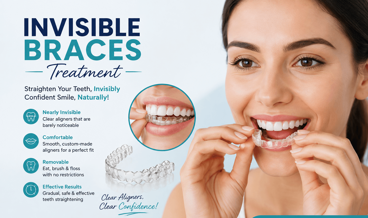 Invisible Braces Treatment in A.S. Rao Nagar, Hyderabad – A Complete Guide to a Confident, Invisible Smile | KJS Dental Hospital
